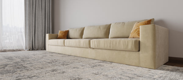 Long sofa with 200mm armrests for a convertible bed