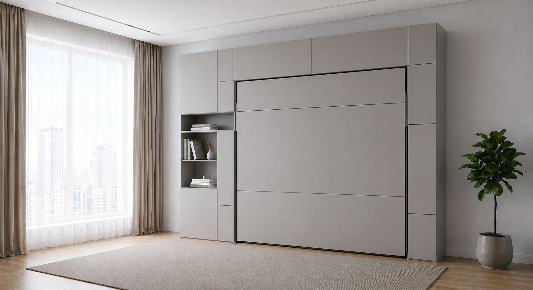 Cloakroom system closed three-section