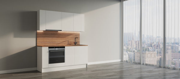 Kitchen small straight transformable kitchen