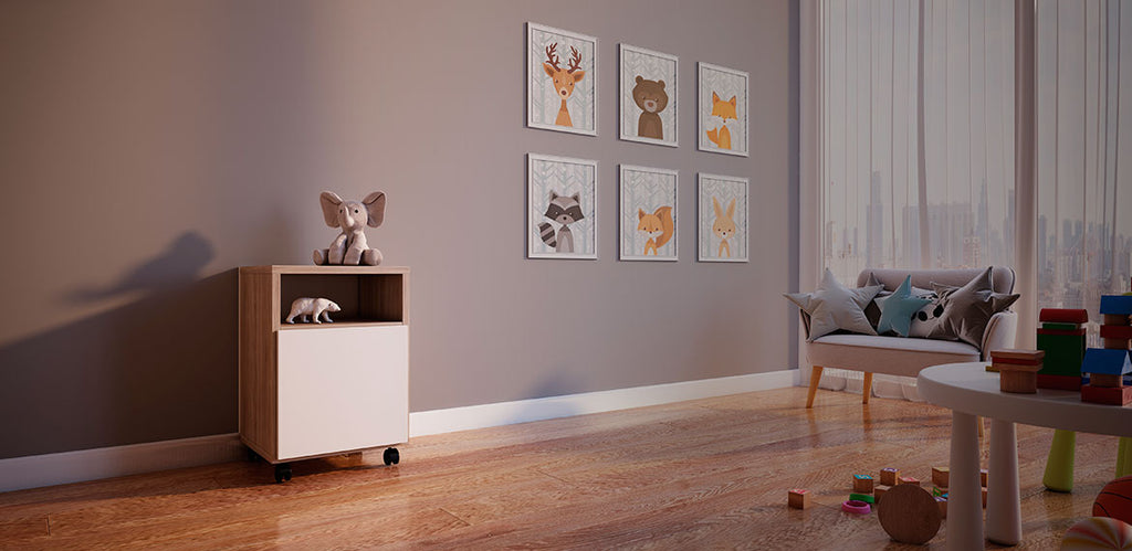 Sliding cabinet with an open shelf 45 cm