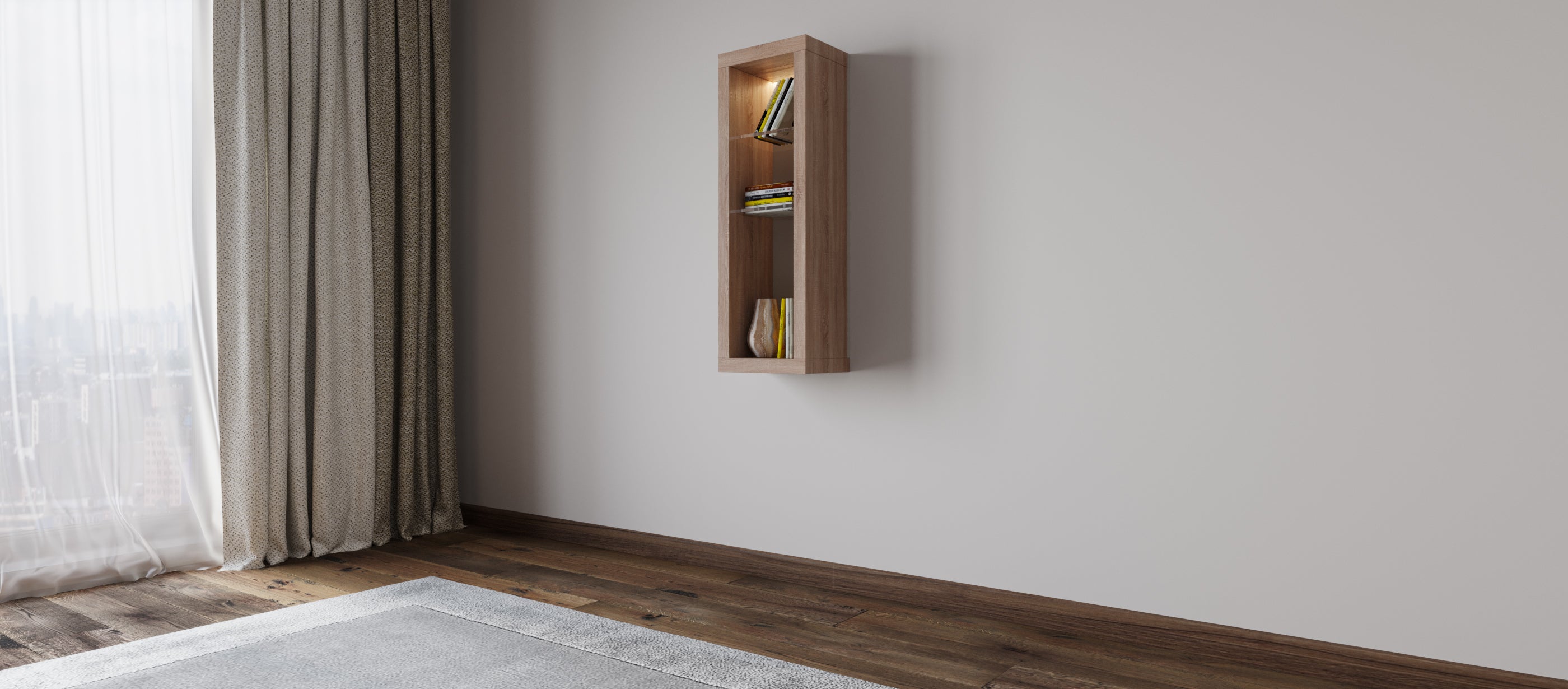 Illuminated shelf frame 50 mm