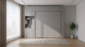 Cloakroom system closed three-section