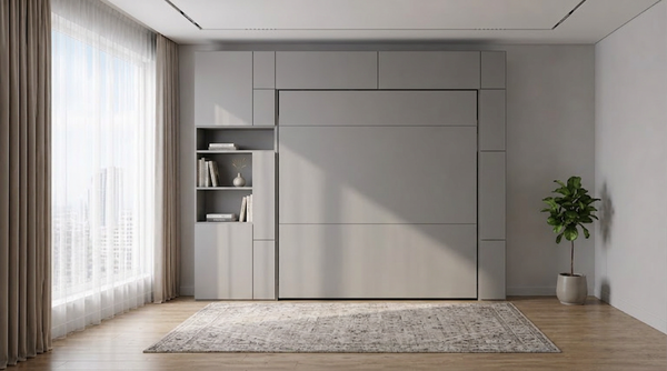 Cloakroom system closed three-section